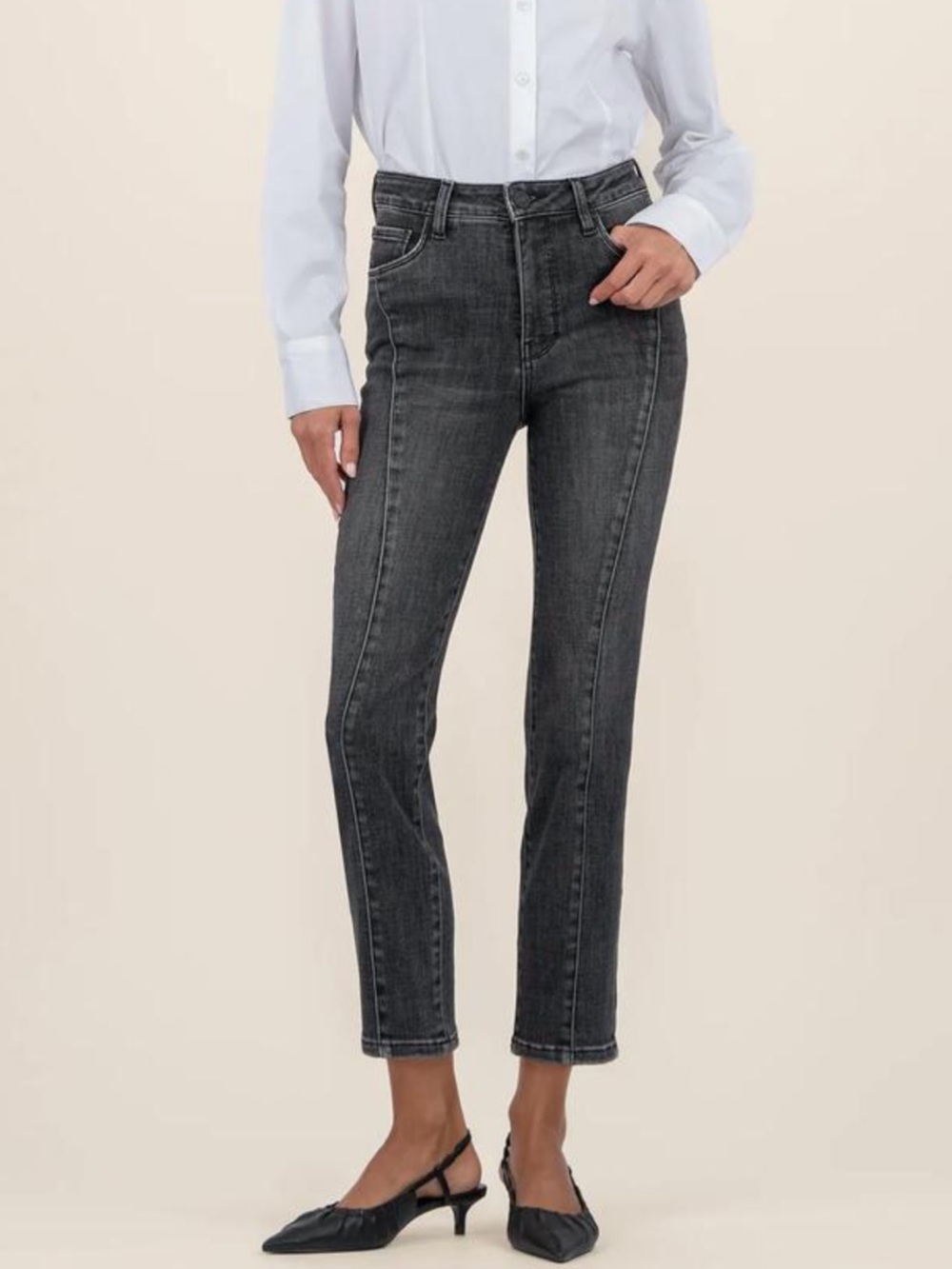 Kut From The Kloth Reese High Rise Fab Ankle Straight Leg - Size 6